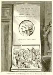 Das Denkmal der Wesleys im Kirchenschiff der Westminster Abbey