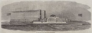 Die Neue Welt, einer der Hudson River Dampfer (Stich) von English School