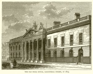 Das alte Indienbüro in der Leadenhall Street im Jahr 1803 von English School