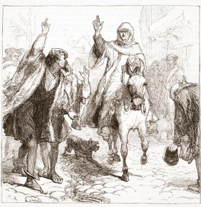 Der päpstliche Nuntius Chieregato in Nürnberg, Illustration aus Die Geschichte des Protestantismus von James Aitken Wylie, veröffentlicht 1878