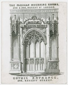 Die Pariser Trauerräume, Visitenkarte von English School