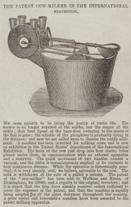 Die Patent-Kuhmelkmaschine in der Internationalen Ausstellung von English School