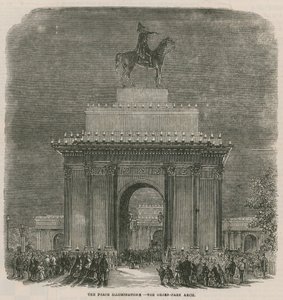 Die Friedensilluminationen am Green Park Arch von English School