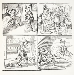 Die angenehme Geschichte von Jack Horner, Illustration aus Chap-books des achtzehnten Jahrhunderts von John Ashton, veröffentlicht 1882 von English School