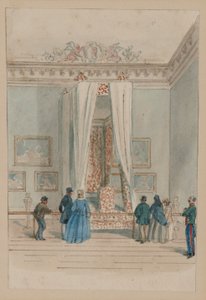 Das Schlafzimmer der Königin mit dem Staatsbett von Königin Anne, ca. 1860-70
