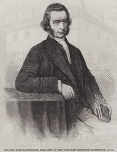 Der Reverend John Rattenbury, Präsident der Wesleyan Methodist Society für 1861-62 (Stich) von English School