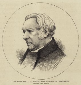 Der rechte Reverend C R Sumner, ehemaliger Bischof von Winchester (Stich) von English School