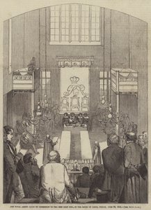Die königliche Zustimmung zur neuen Korn-Gesetzgebung im House of Lords, Freitag, 26. Juni 1846 (Gravur) von English School