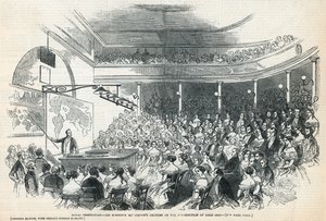 Die Royal Institution. Sir Roderick Murchisons Vortrag über die Verteilung von Golderz von English School