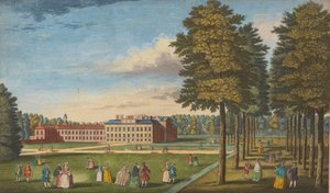 Der Königspalast von Kensington, veröffentlicht von John Bowles, ca. 1750