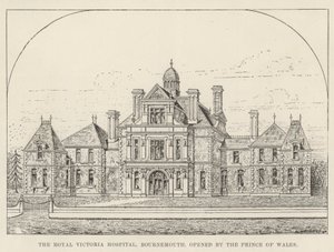 Das Royal Victoria Hospital, Bournemouth, eröffnet vom Prinzen von Wales (Gravur)