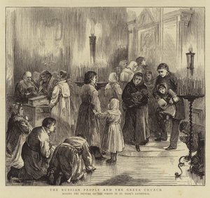 Das russische Volk und die griechische Kirche (Stich)