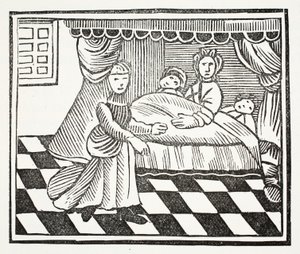 Die Bedeutung von Träumen, Illustration aus Chap-books of the Eighteenth Century von John Ashton, veröffentlicht 1882 von English School