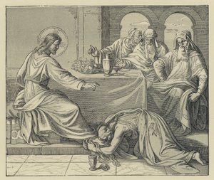 Der begnadigte Sünder (Gravur) von English School