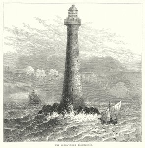 Der Skerryvore-Leuchtturm (Gravur) von English School