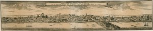 Die Südansicht von London nach dem Großen Brand von 1666 von English School
