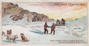 Der Start von Cape Royds, Shackletons Expedition