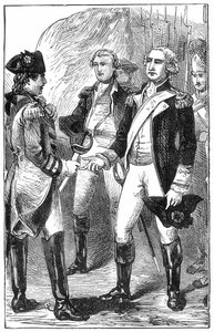 Die Kapitulation von Cornwallis, aus Die Geschichte Frankreichs, von Emile de Bonnechose, veröffentlicht von Ward, Lock und Co, London von English School