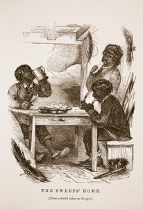 Das Heim der Schornsteinfeger, Illustration aus London Labour and London Poor von Henry Mayhew, veröffentlicht 1862 von English School