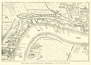 Die Themse, von Westminster bis Blackfriars