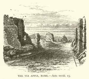 Die Via Appia, Rom, Apostelgeschichte, xxviii von English School