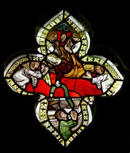 Die Jungfrau lässt ihren Gürtel bei ihrer Himmelfahrt an St. Thomas zurück, ca. 1325-50 von English School