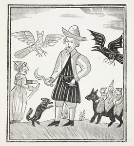 Die Hexe der Wälder, Illustration aus Chap-books of the Eighteenth Century von John Ashton, veröffentlicht 1882 von English School