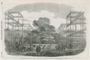 Das Gebäude im Hyde Park, London, für die Große Ausstellung von 1851 von English School