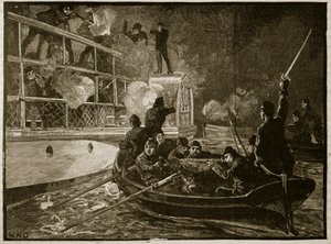 Die Eroberung der Caroline, 1837, Illustration aus Cassells Illustrierter Geschichte Englands