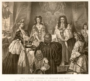 Die Krone wird Wilhelm und Maria angeboten von English School