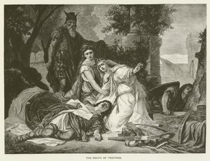 Der Tod von Tristram (Gravur) von English School