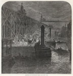 Der Abriss der Blackfriars Brücke von English School