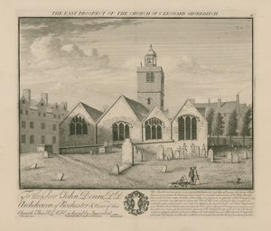Die Ostansicht der Kirche St. Leonard Shoreditch von English School