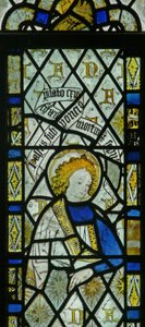 Das Ostfenster, das den heiligen Johannes darstellt