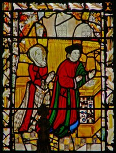 Das Ostfenster, das die Stifter - Ely darstellt von English School