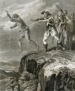 Die Flucht des protestantischen Märtyrers Anthony, Guiguo, um 1830 (Gravur) von English School