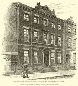 Das Haus in der Rodney Street, in dem Mr. Gladstone geboren wurde von English School