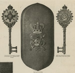 Der Schlüssel, den die Königin bei der Einweihung des Imperial Institute benutzte