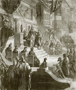 Der König von Babylon empfängt Jojachin nach seiner Freilassung aus dem Gefängnis von English School