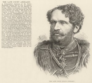 Der verstorbene Graf Julius Andrassy (Gravur) von English School