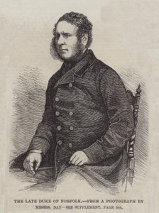 Der verstorbene Herzog von Norfolk (Gravur) von English School