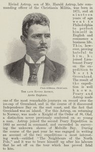 Der verstorbene Eivind Astrup, Arktisforscher (Gravur) von English School