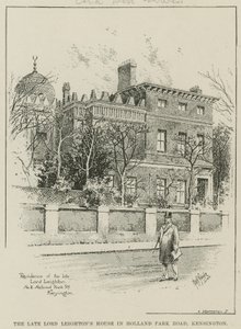 Das Haus des verstorbenen Lord Leighton in Holland Park Road, Kensington, London von English School