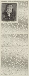 Die verstorbene Madame Blavatsky von English School