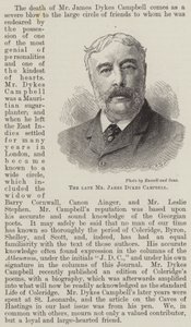 Der verstorbene Mr. James Dykes Campbell (Gravur)