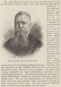 Der verstorbene Mr. Thomas Shaw, MP von English School