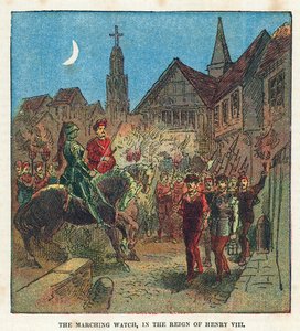 Die marschierende Wache zur Zeit von König Heinrich VIII. von English School