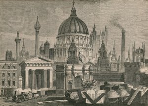 Die wichtigsten architektonischen Werke Großbritanniens, gruppiert mit Freimaurer-Emblemen von English School