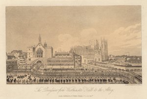 Die Prozession von Westminster Hall zur Abtei von English School