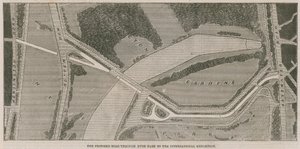 Die vorgeschlagene Straße durch den Hyde Park zur Internationalen Ausstellung von English School